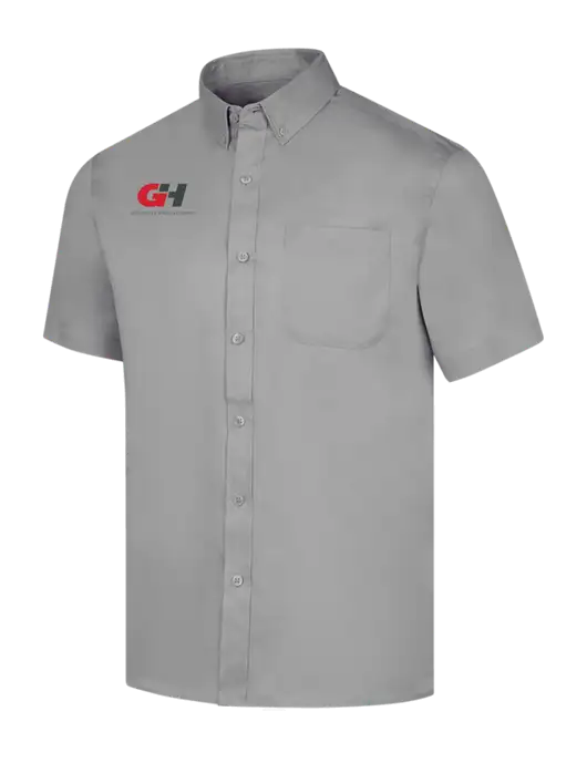 Short Sleeve Light Grey Superpro React Twill Shirt w/G&H Logo