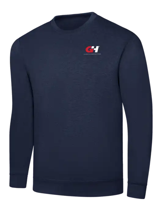 Navy 7.8 oz Ring Spun Crew Sweatshirt w/G&H Logo