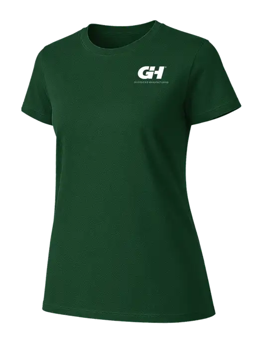 Womens Ring Spun Forest Green 4.5 oz T-Shirt w/G&H Logo