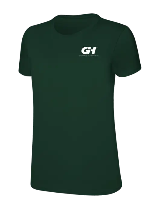 Womens Ring Spun Forest Green 4.5 oz T-Shirt w/G&H Logo