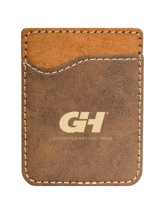 Rustic Laserable Leatherette Phone Wallet w/G&H Logo