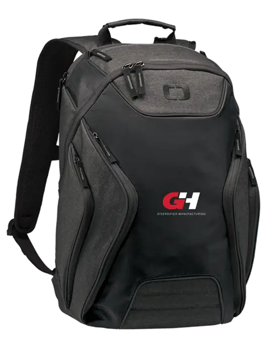 OGIO Black/Heather Grey Hatch Laptop Backpack
 w/G&H Logo
