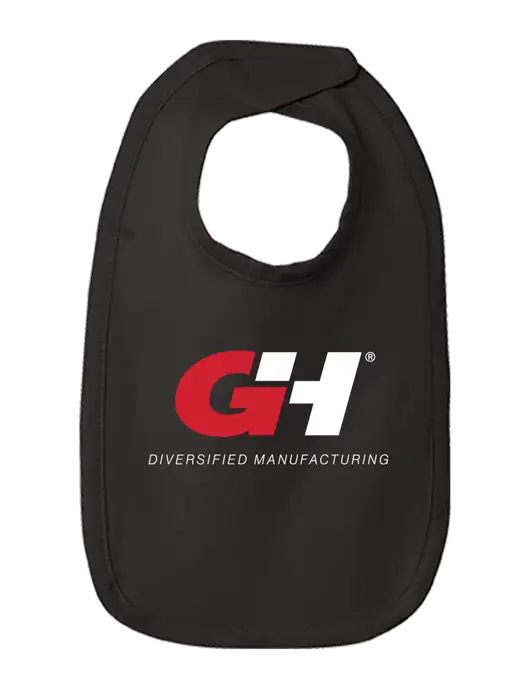 Rabbit Skins Black Infant Premium Jersey Bib w/G&H Logo