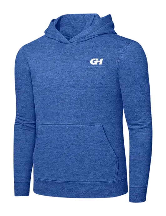 Heather Royal 7.8. oz Ring Spun Hooded Sweatshirt w/G&H Logo