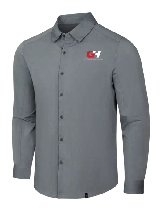 OGIO Medium Grey Heather Commuter Woven Shirt w/G&H Logo