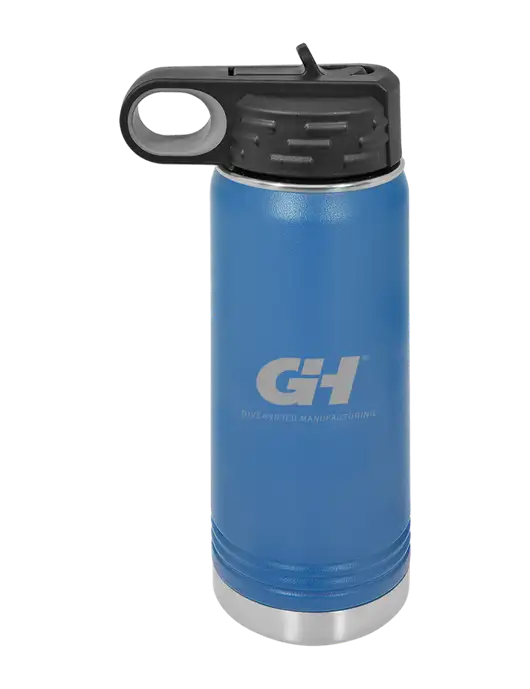 Polar Camel 20 oz Powder Coated Royal Vacuum Insulated Water Bottle w/G&H Logo