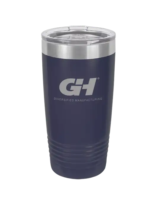 Polar Camel 20 oz Powder Coated Navy Vacuum Insulated Tumbler w/G&H Logo