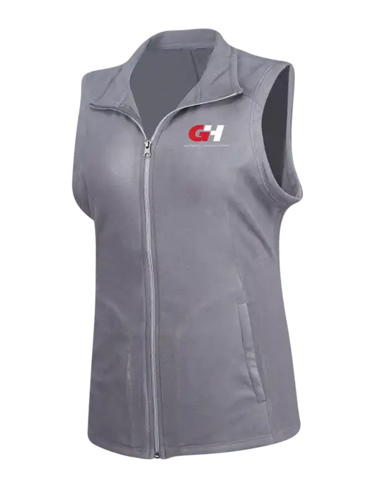 Medium Grey Womens Microfleece Vest w/G&H Logo
