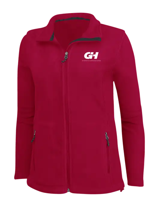 Womens Red Fleece Jacket w/G&H Logo