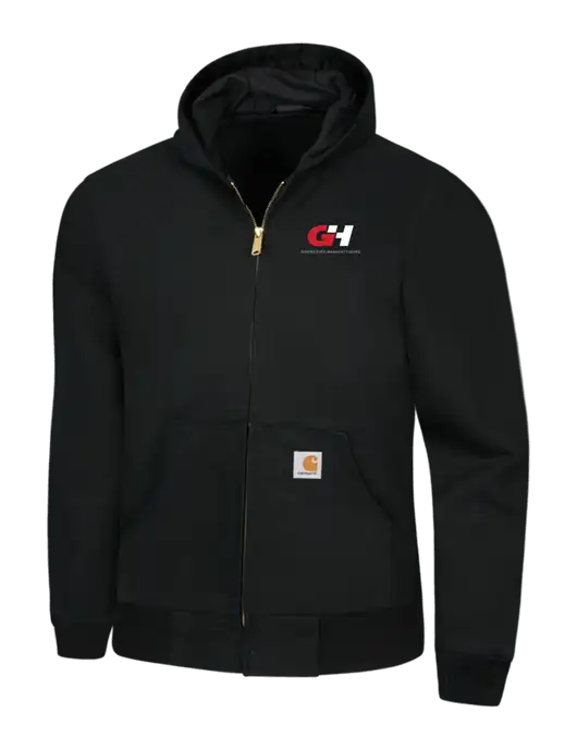 Carhartt Black Thermal Lined Duck Active Jacket w/G&H Logo