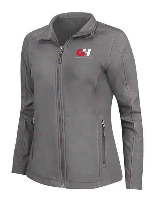 Medium Grey Womens Core Soft Shell Jacket w/G&H Logo