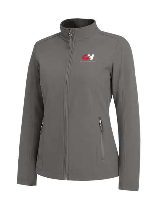Medium Grey Womens Core Soft Shell Jacket w/G&H Logo