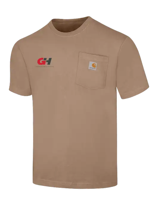Carhartt Workwear Dark Tan Pocket Short Sleeve T-Shirt w/G&H Logo
