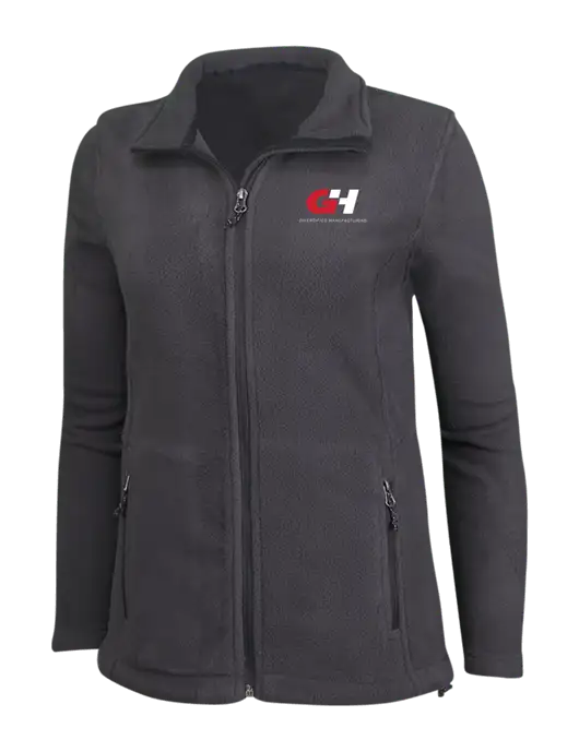 Womens Fleece Dark Grey Jacket w/G&H Logo