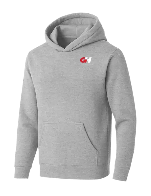 BELLA+CANVAS Light Grey Heather Sponge Fleece Pullover Hoodie w/G&H Logo