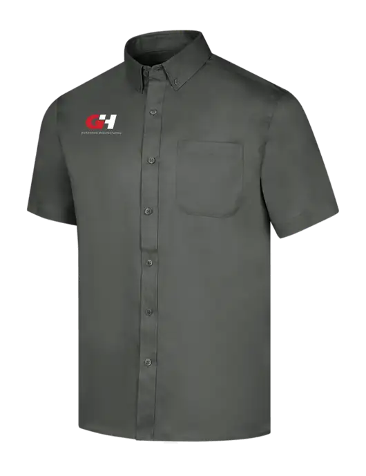 Short Sleeve Dark Grey Superpro React Twill Shirt w/G&H Logo