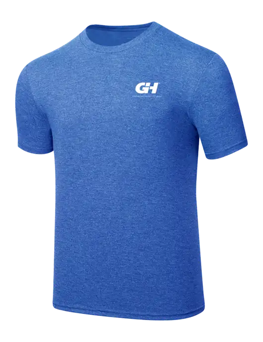 Simply Soft Royal Frost 4.5oz  Poly/Combed Ring Spun Cotton T-Shirt w/G&H Logo