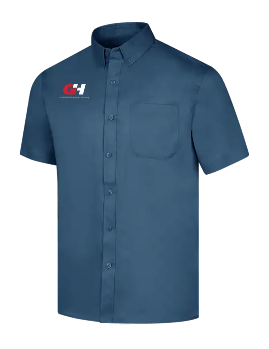 Short Sleeve Light Navy Superpro React Twill Shirt w/G&H Logo