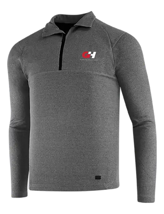 OGIO Dark Grey Heather Transition 1/4 Zip Pullover w/G&H Logo