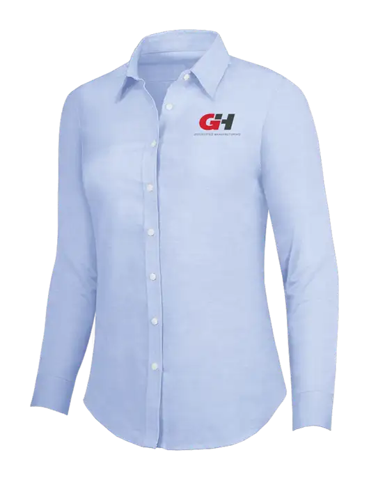 Light Blue Womens SuperPro Oxford Shirt w/G&H Logo