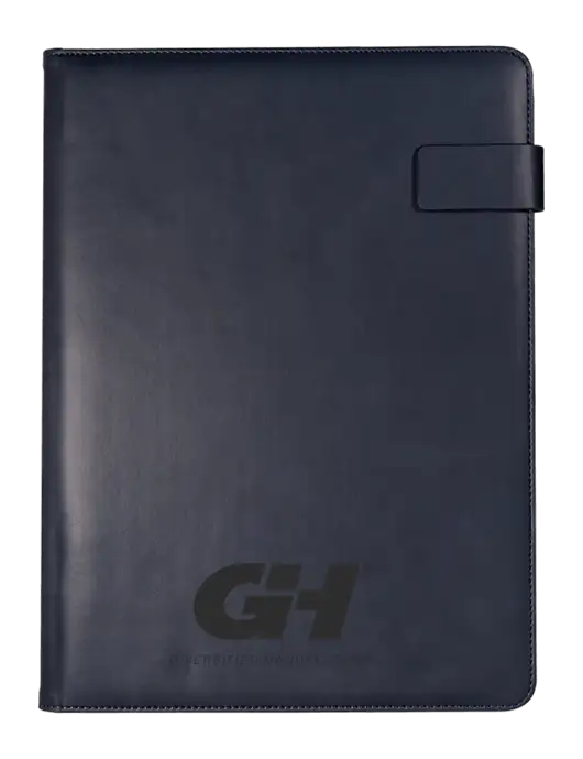 Leeman Navy Tuscany Tech Padfolio 9 x 12.125 w/G&H Logo
