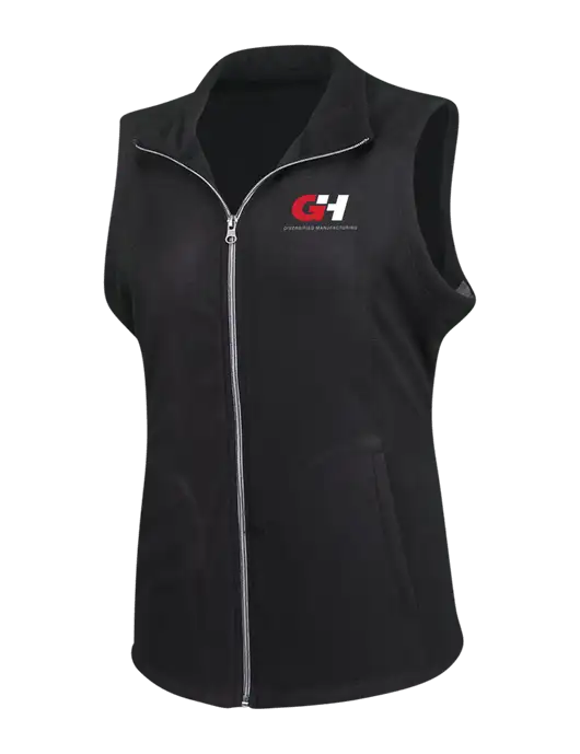 Black Womens Microfleece Vest w/G&H Logo