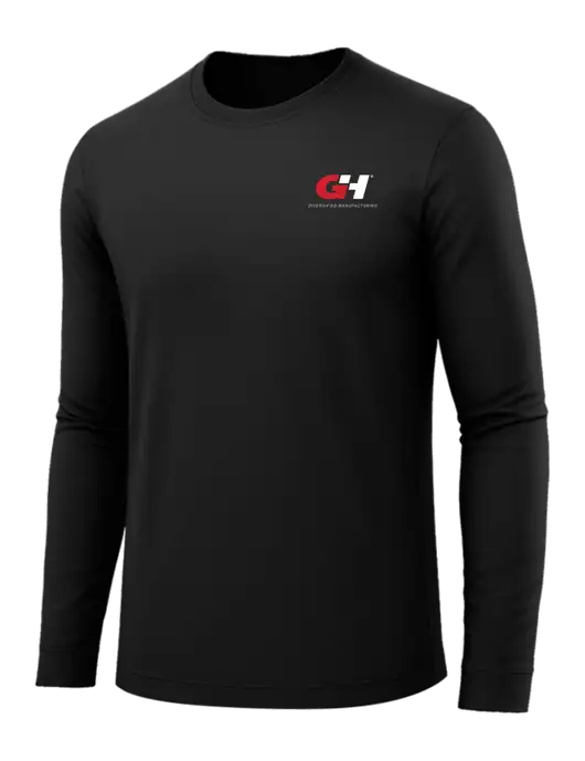 Long Sleeve Black PosiCharge Competitor Tee w/G&H Logo