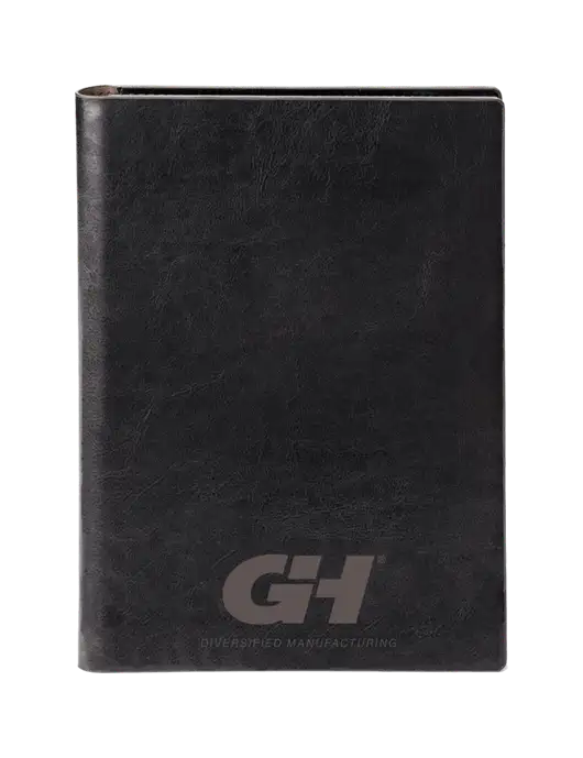 Fabrizio Black 7 x 9.625 Padfolio & Notepad w/G&H Logo