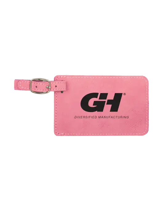 Pink Leatherette Luggage Tag w/G&H Logo