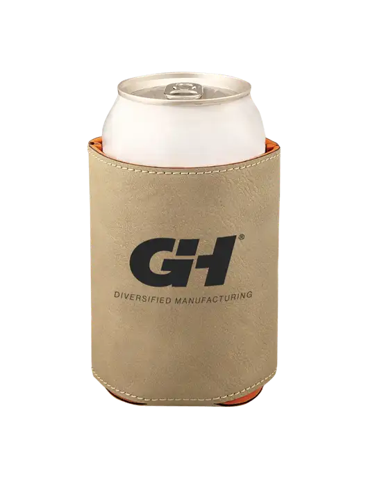 Tan Leatherette Beverage Holder w/G&H Logo