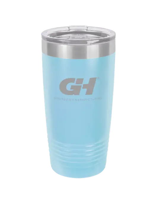 Polar Camel 20 oz Powder Coated Light Blue Vacuum Insulated Tumbler w/G&H Logo