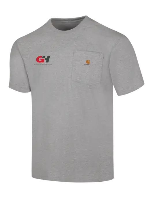 Carhartt Workwear Light Grey Heather Pocket Short Sleeve T-Shirt w/G&H Logo