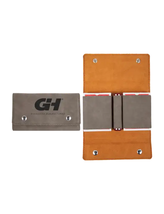 Grey Leatherette Card & Dice Set w/G&H Logo