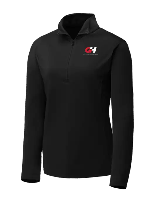 Black Womens Posicharge Competitor ¼ Zip Pullover w/G&H Logo