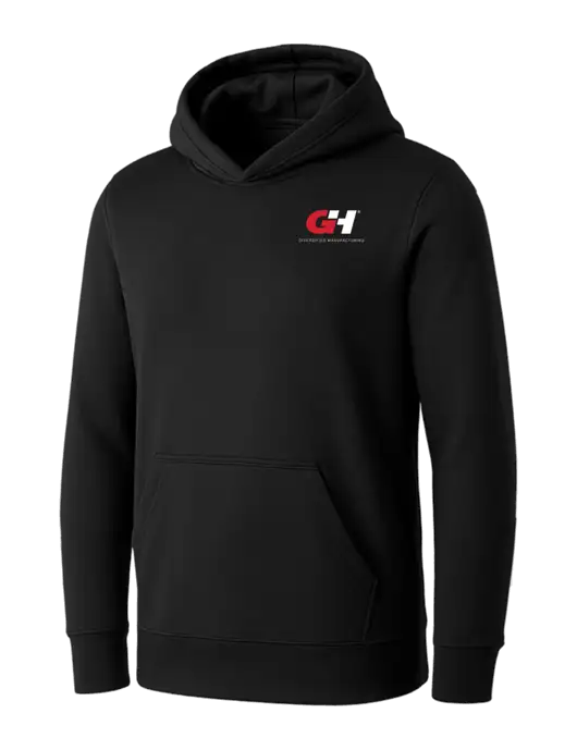 Womens Black Core Fleece Pullover Hooded Sweatshirt w/G&H Logo