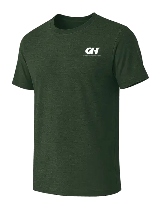 BELLA+CANVAS Heather Forest CVC Short Sleeve Tee w/G&H Logo