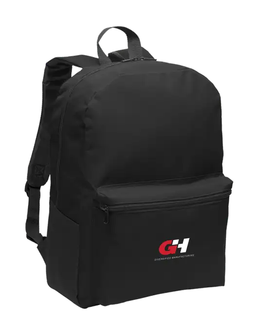 Casual Black Lightweight Laptop Backpack w/G&H Logo