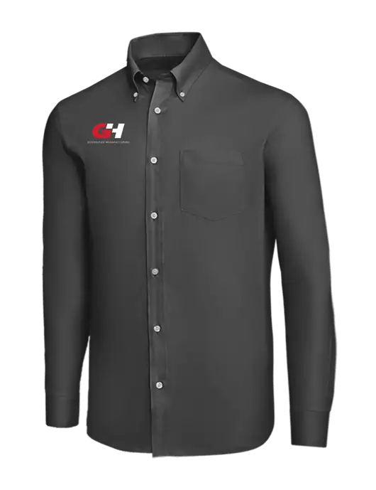 Brooks Brothers Dark Grey Wrinkle-Free Stretch Nailhead Shirt w/G&H Logo