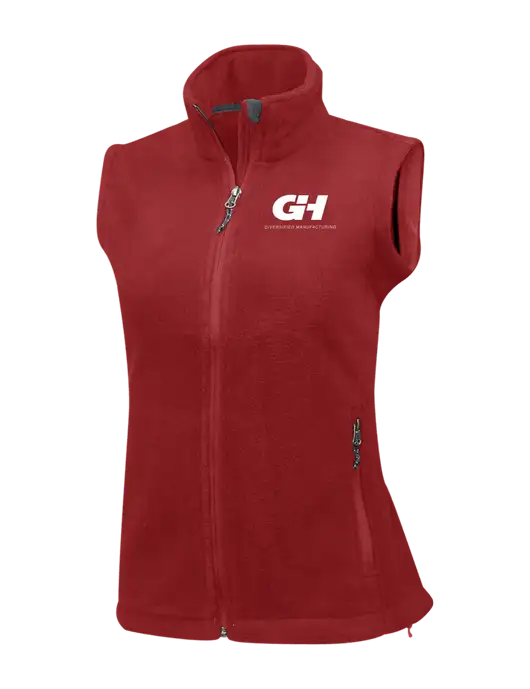 Red Womens Fleece Vest w/G&H Logo