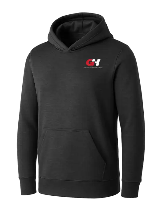 Womens Dark Grey Heather Core Fleece Pullover Hooded Sweatshirt w/G&H Logo