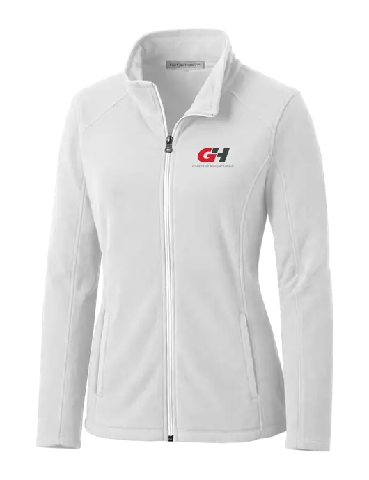 White Womens Microfleece Jacket w/G&H Logo