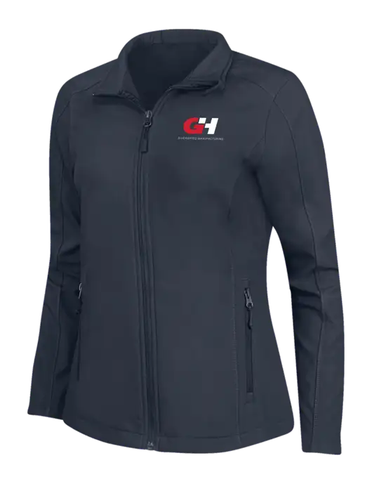 Navy Womens Core Soft Shell Jacket w/G&H Logo