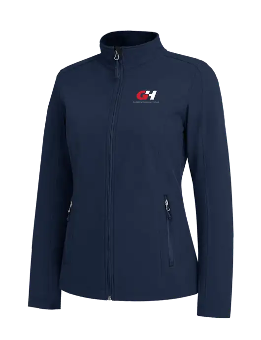 Navy Womens Core Soft Shell Jacket w/G&H Logo