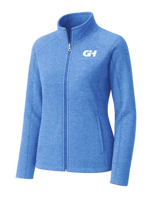 Light Royal Heather Womens Microfleece Full-Zip Jacket w/G&H Logo