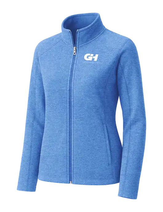 Light Royal Heather Womens Microfleece Full-Zip Jacket w/G&H Logo