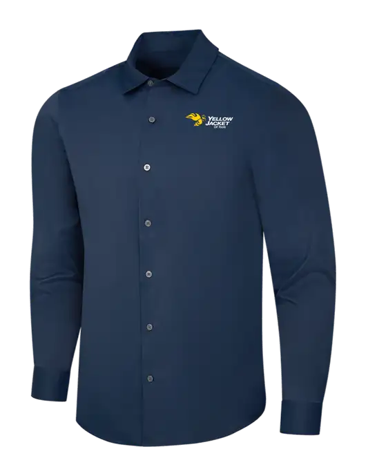 Navy City Stretch Shirt w/Yellow Jacket Logo