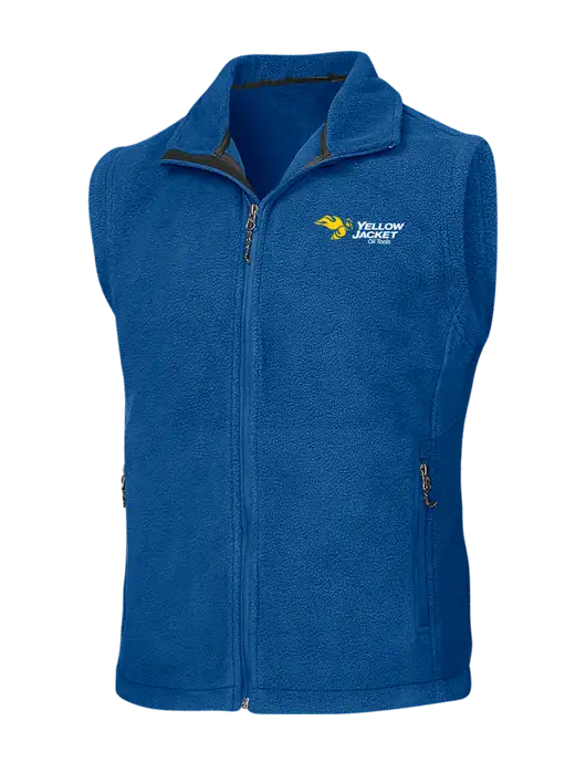 Royal Fleece Vest w/Yellow Jacket Logo
