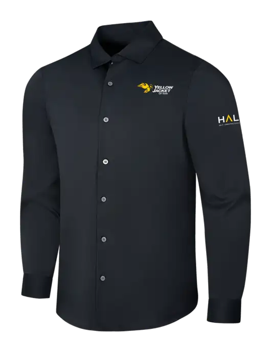 Black City Stretch Shirt w/Yellow Jacket Logo, HALO Logo