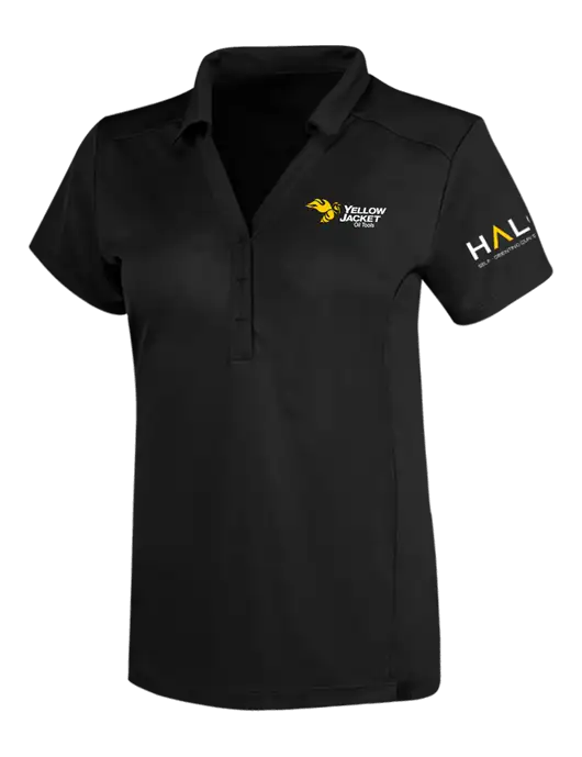 OGIO Blacktop Womens Framework Polo w/Yellow Jacket Logo, HALO Logo