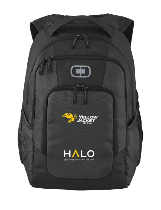 OGIO Diesel Grey Logan Laptop Backpack
 w/Yellow Jacket Logo, HALO Logo
